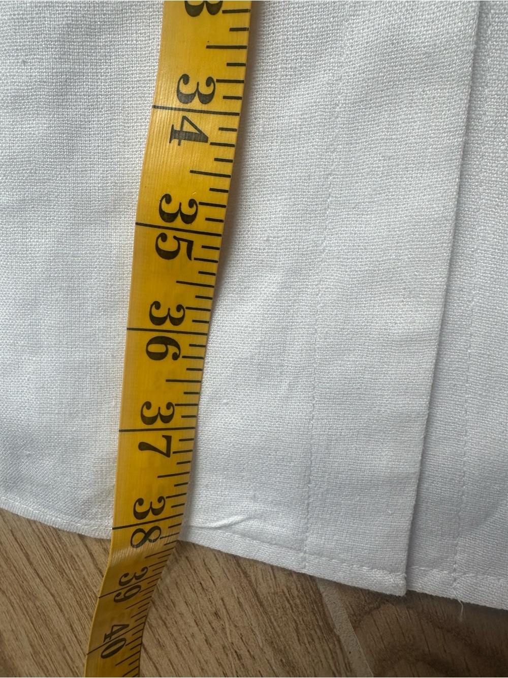 DKNY notched collar white short-sleeve shirt dress belted with chest pockets 10 - Picture 8 of 9